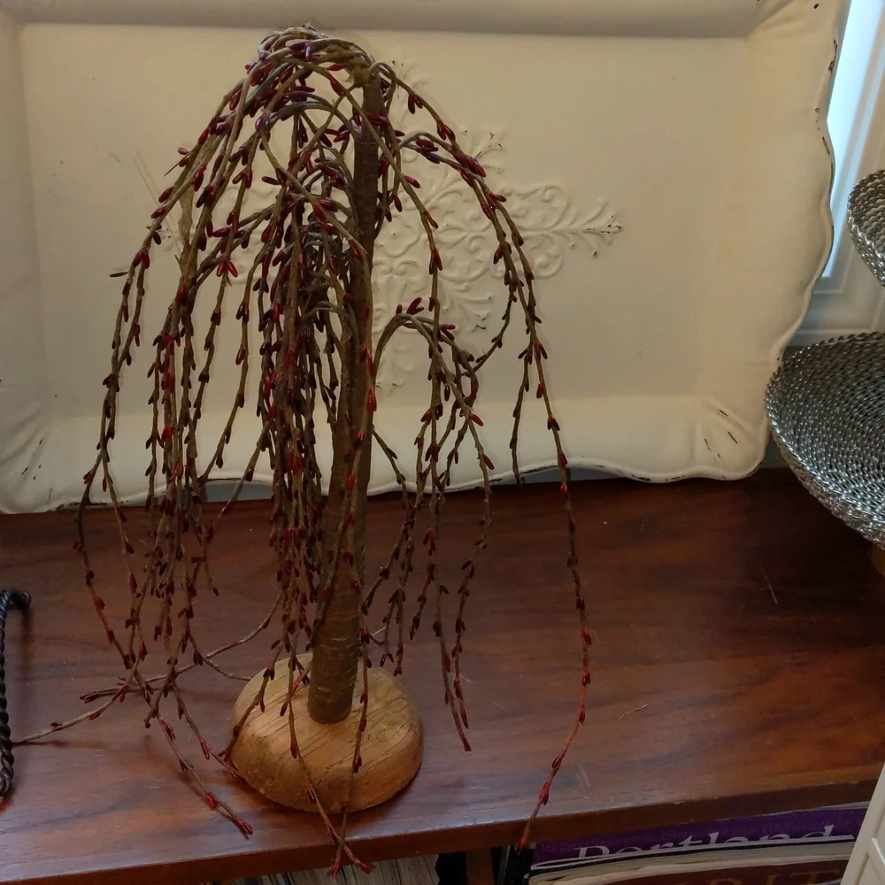 PIP BERRY TREE RUSTIC PRIMITIVE WEEPING WILLOW SPRAY TREE 16” Berries
